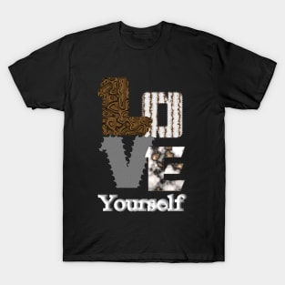 LOVE Yourself - Texture Print T-Shirt